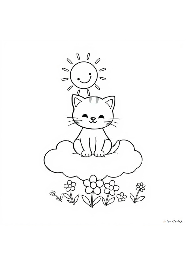 Lindo Gato Para Colorear