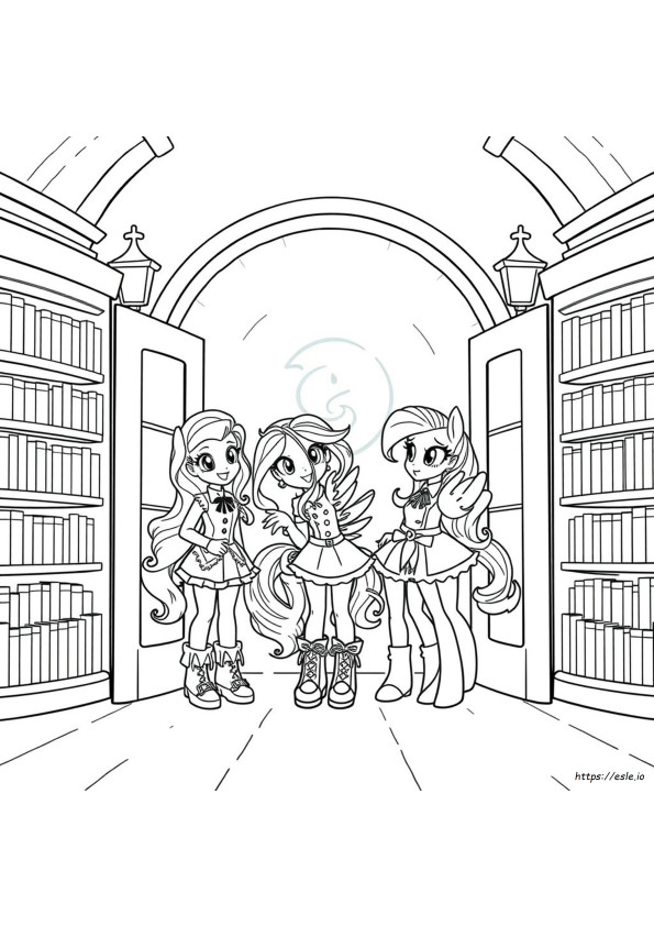 Gambar Mewarnai Equestria Girls