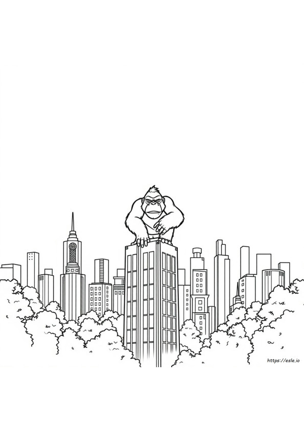 King Kong Colouring In