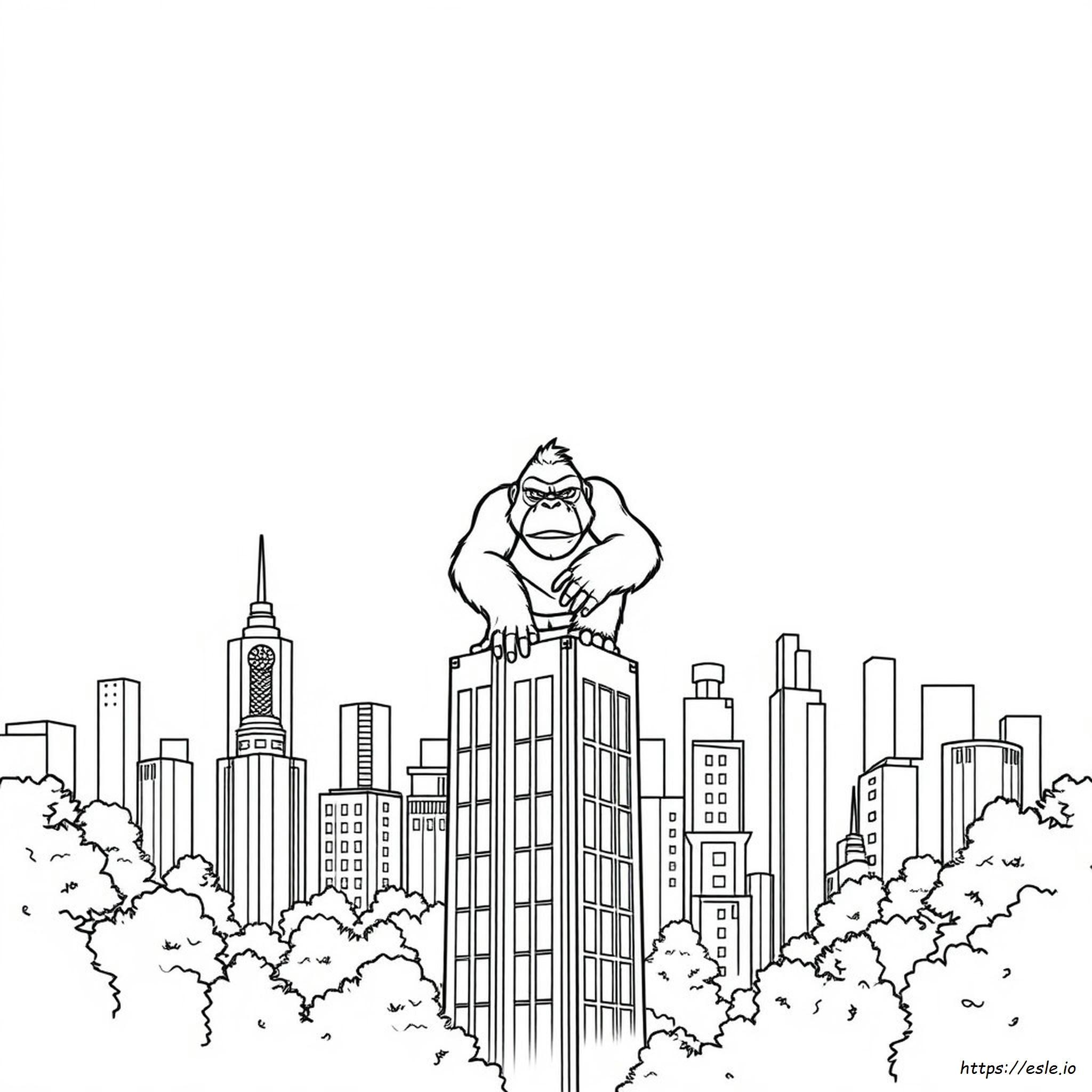 King Kong Colouring In