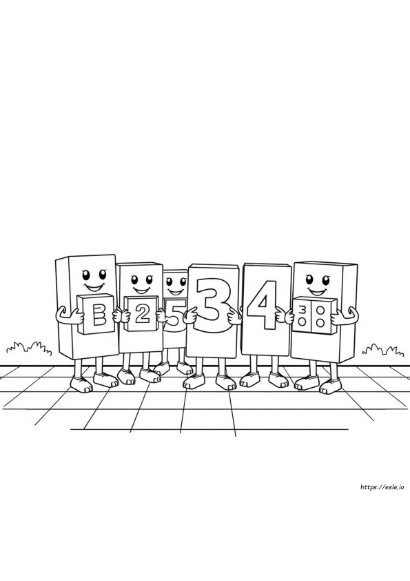 Numberblocks Da Colorare