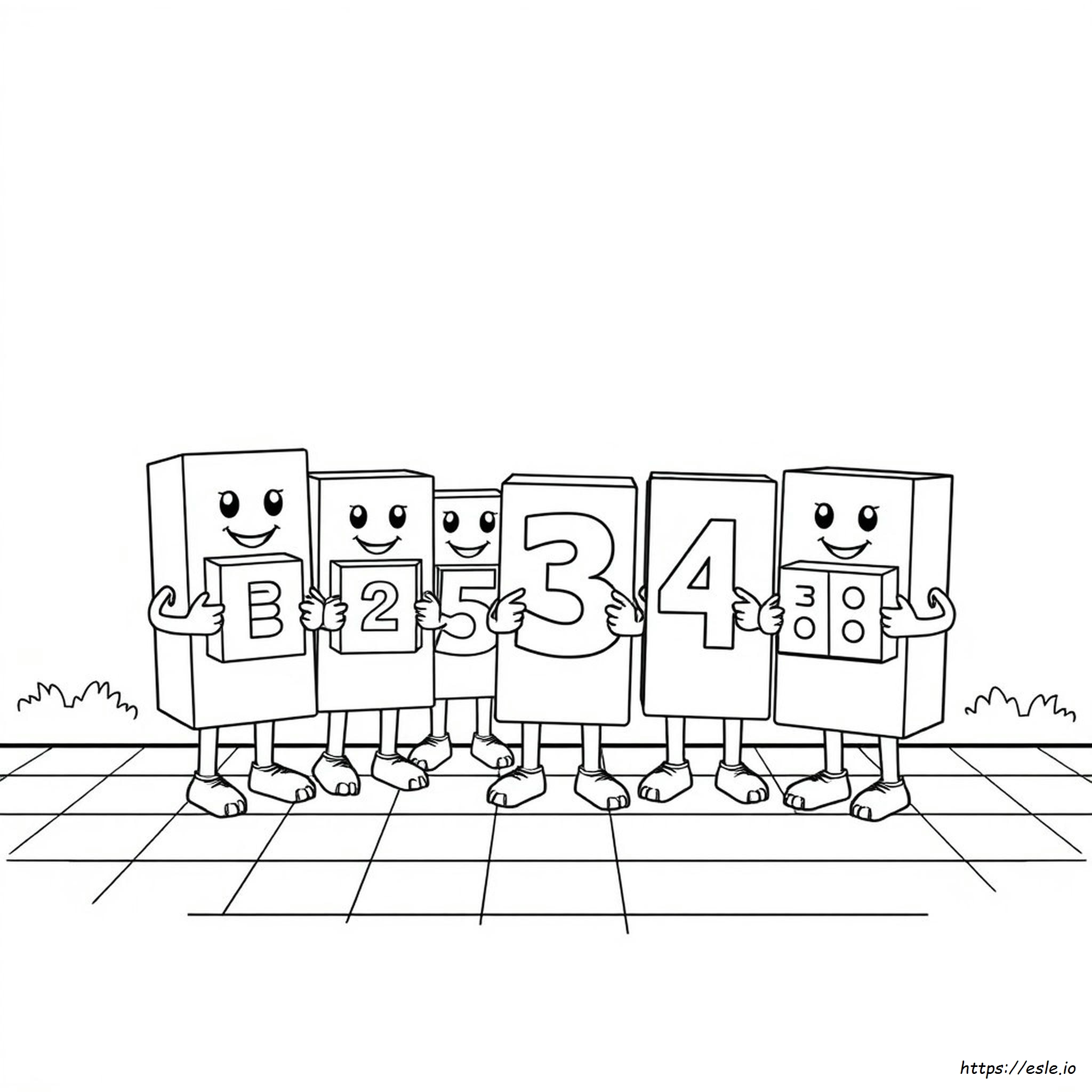 Numberblocks Da Colorare