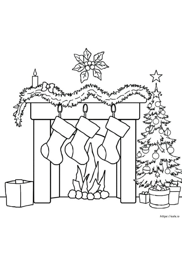 Christmas Socks Coloring Pages