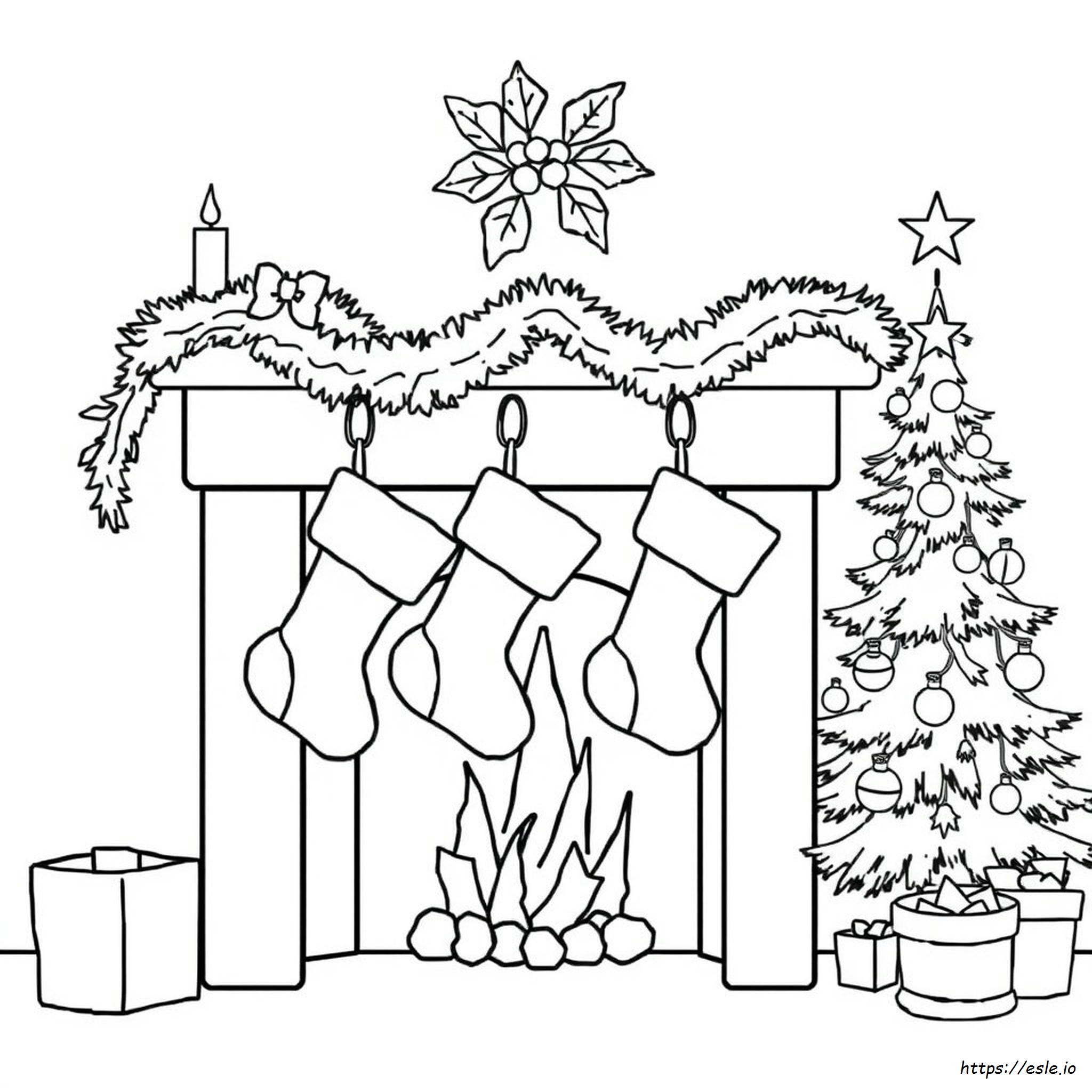 Christmas Socks Coloring Pages
