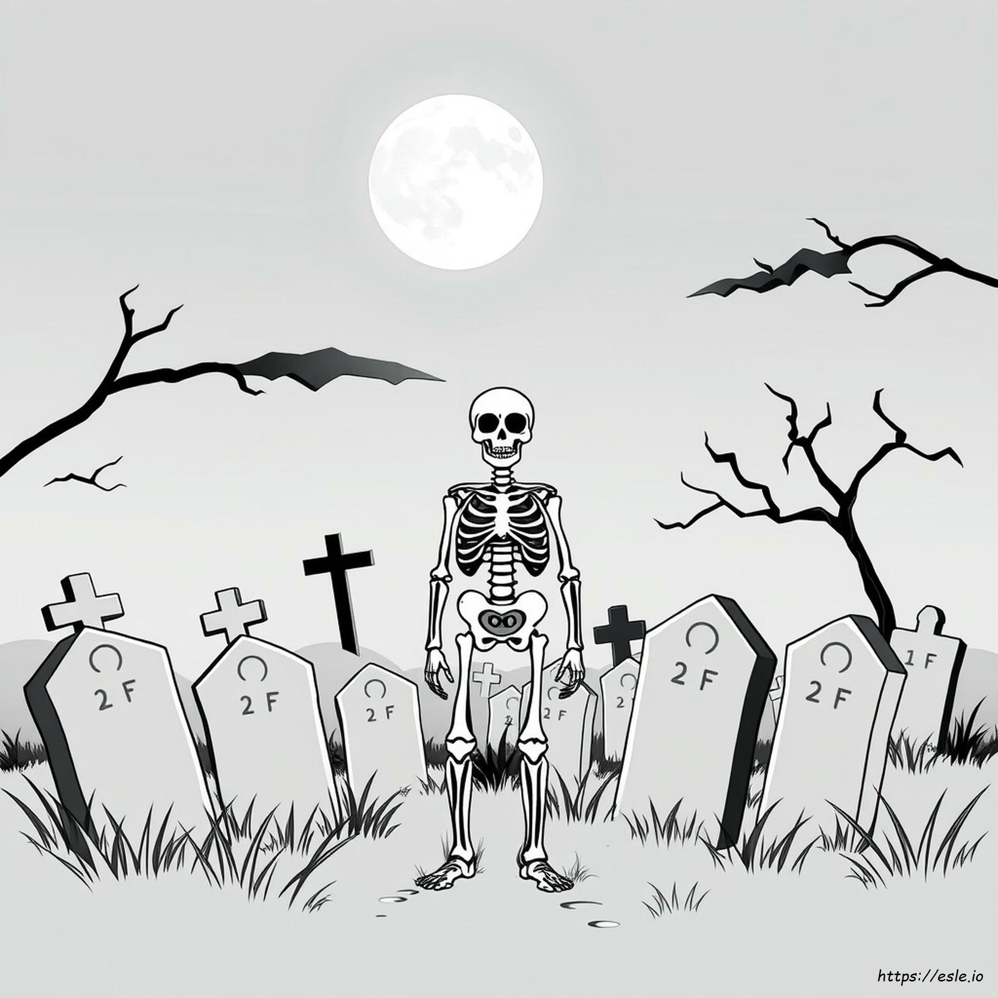 Skelton Coloring Page