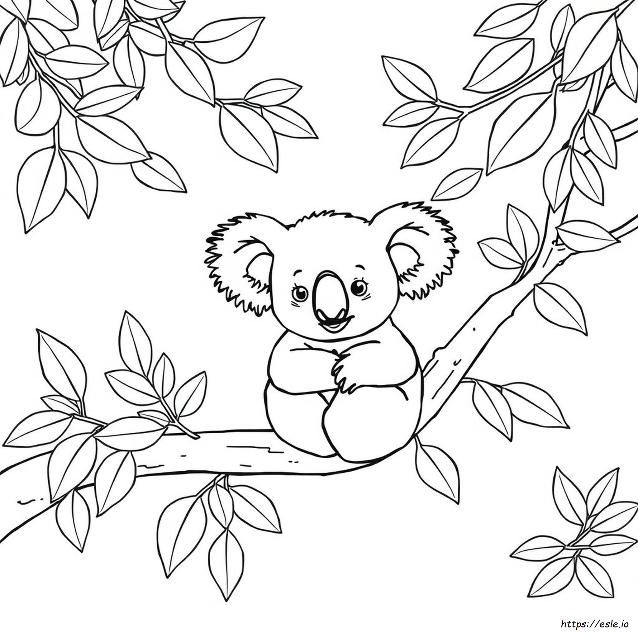 Easy Koala Coloring Pages