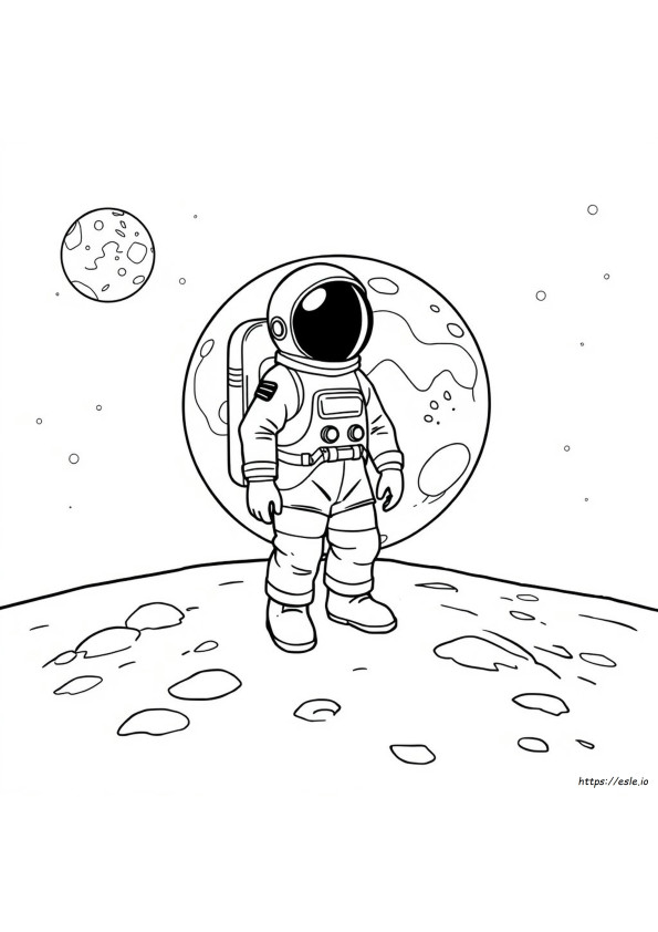 Astronaut Ausmalbilder Für Vorschule