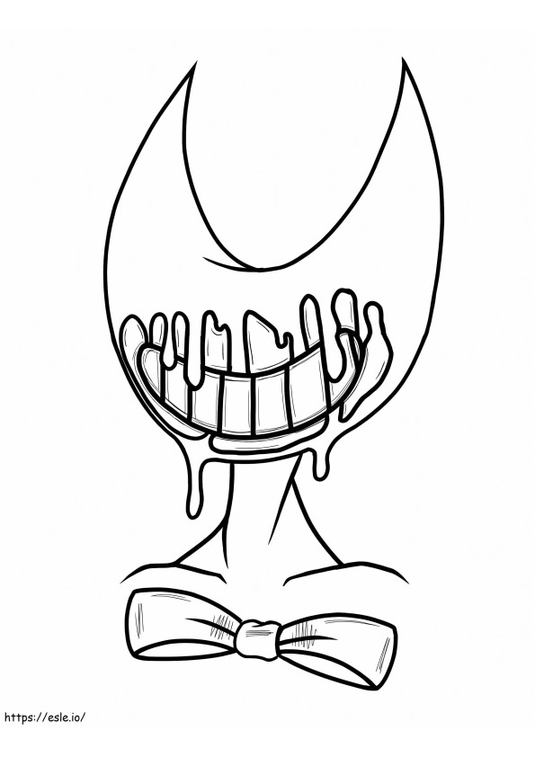 Ink Bendy Face coloring page