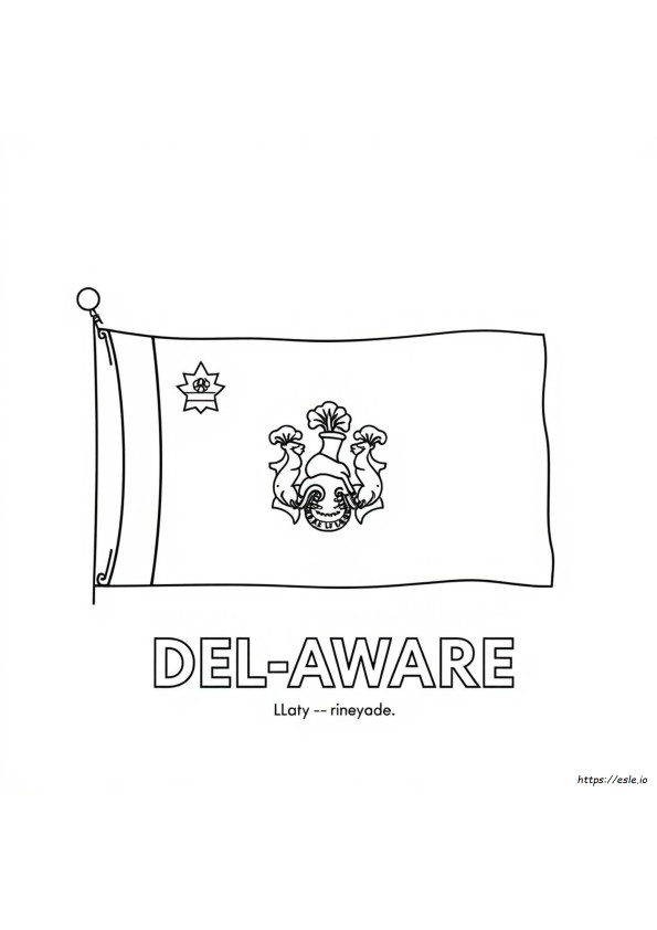 Delaware State Flag Coloring Page
