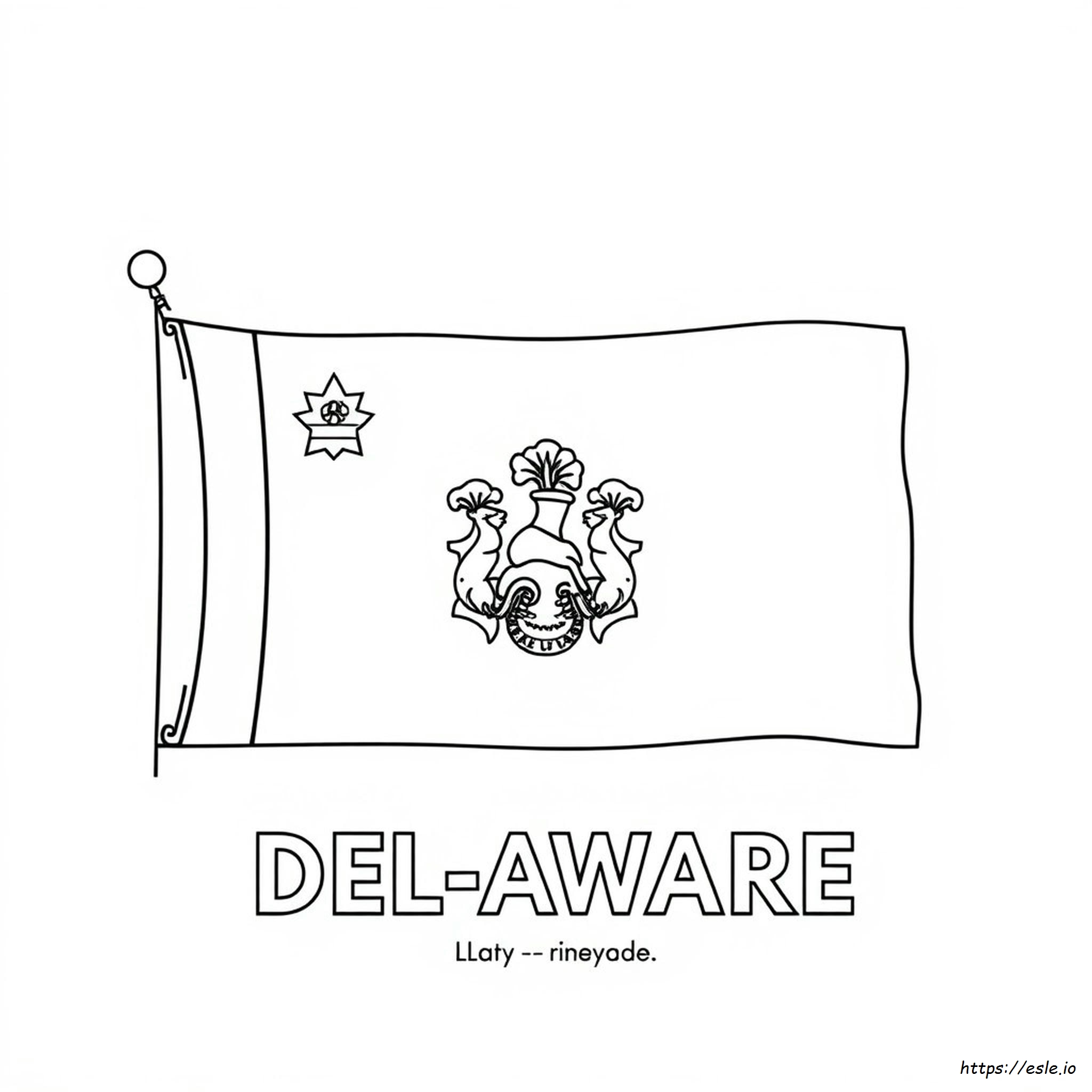 Bandiera Del Delaware Da Colorare