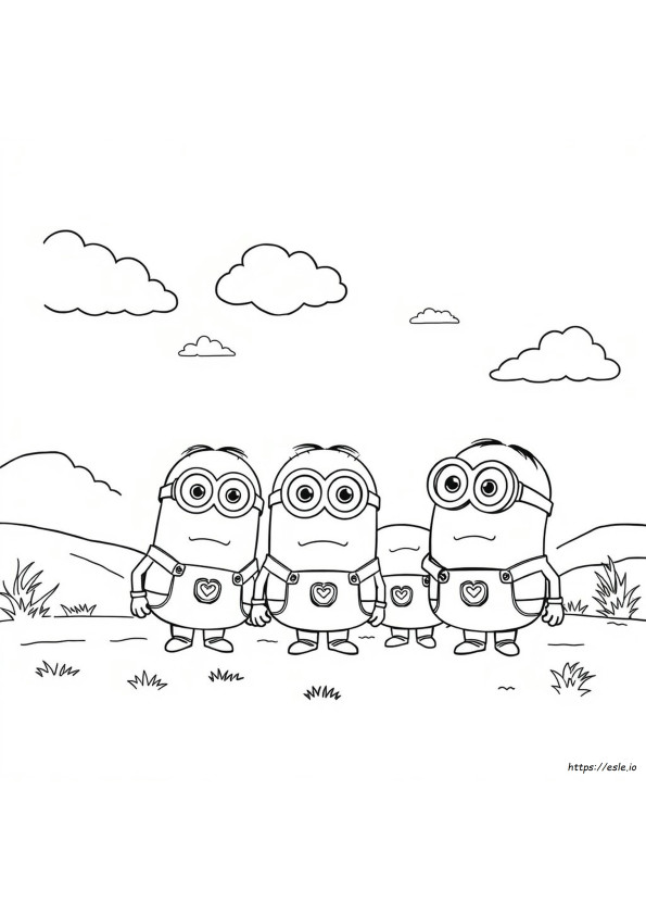 Halaman Mewarnai Super Minions