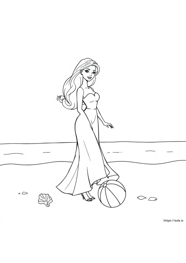 Gambar-Gambar Mewarnai Cantik Barbie