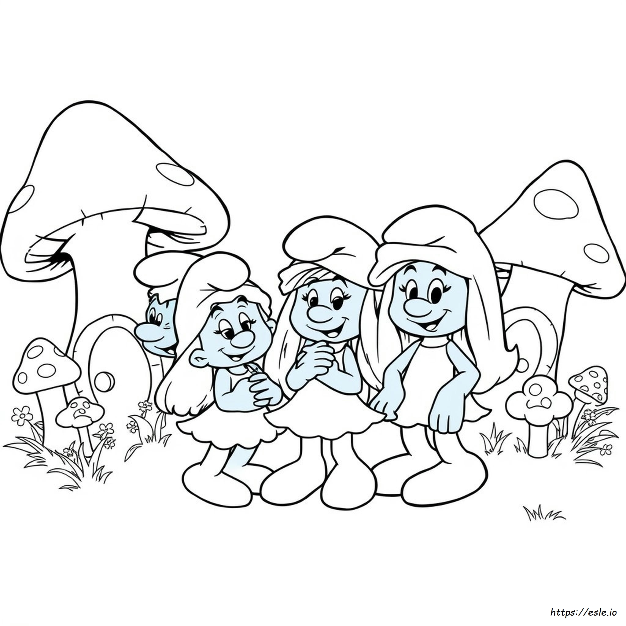 Smurfette Coloring Page