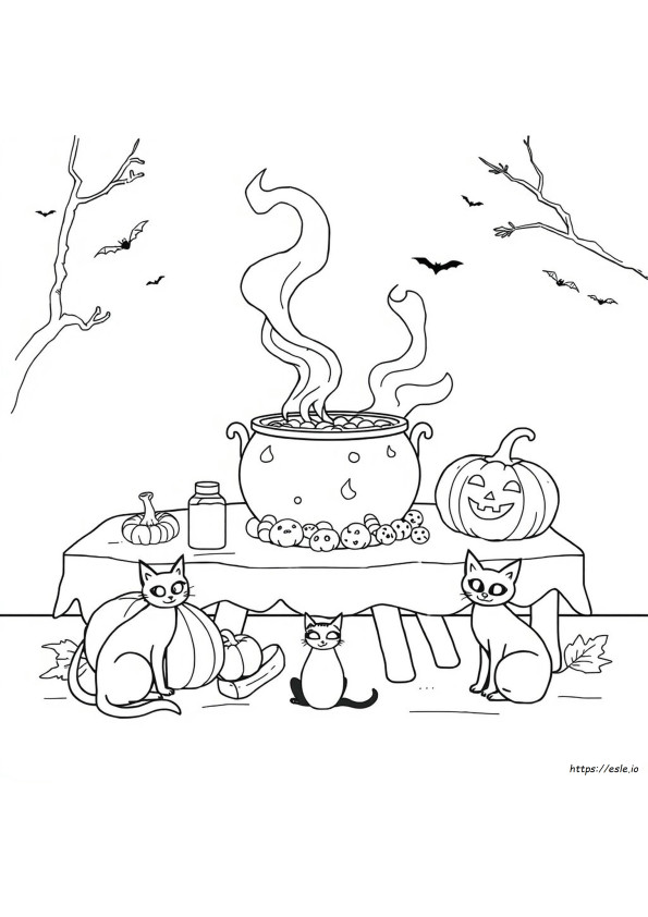 Gambar Mewarnai Halloween