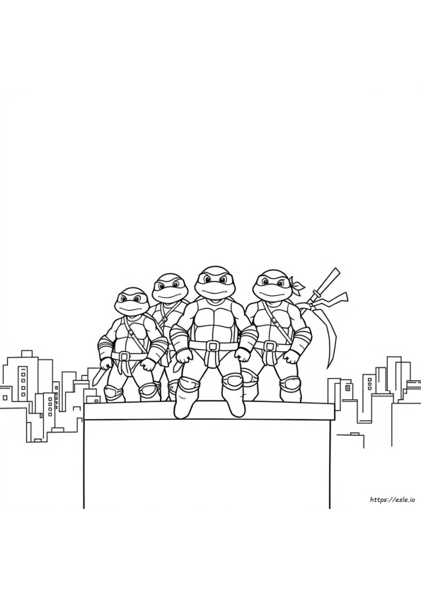 Tortugas Ninja Para Colorear En Pdf