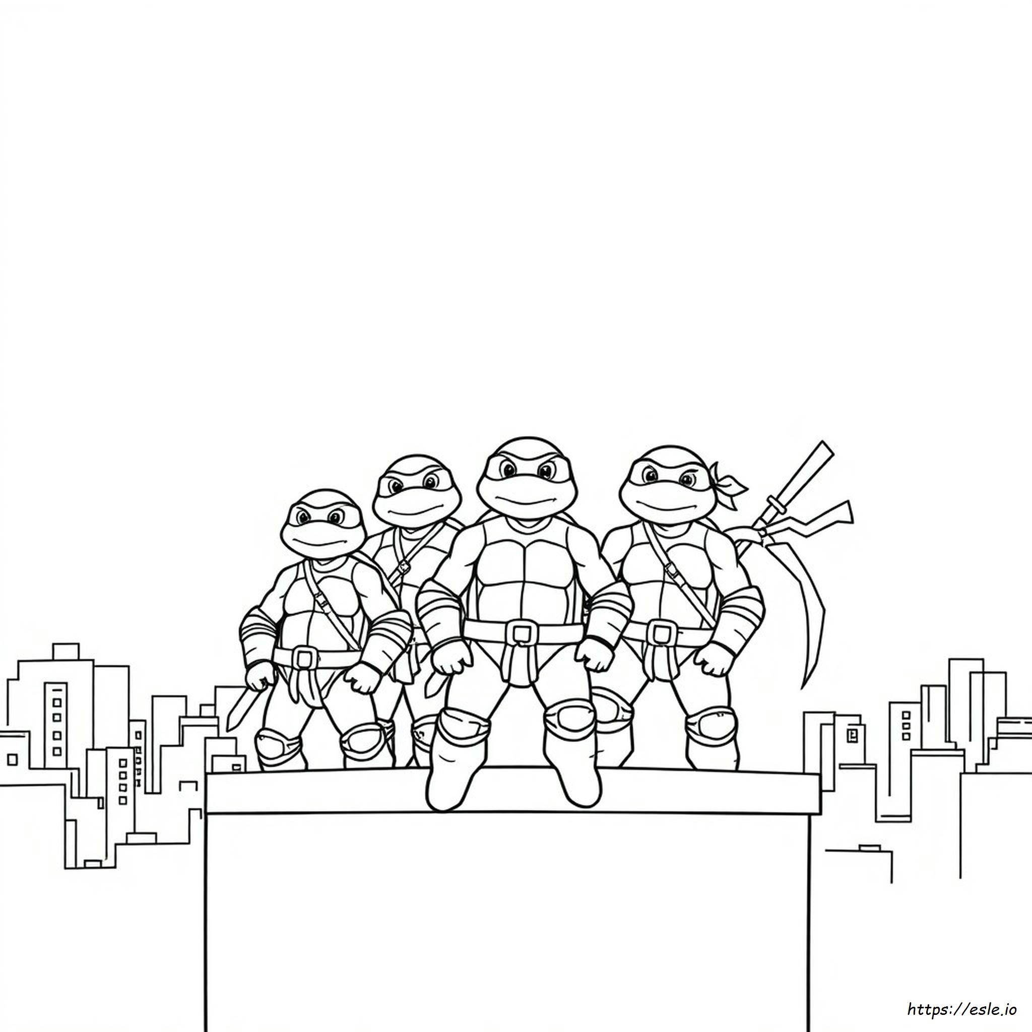 Tortugas Ninja Para Colorear En Pdf