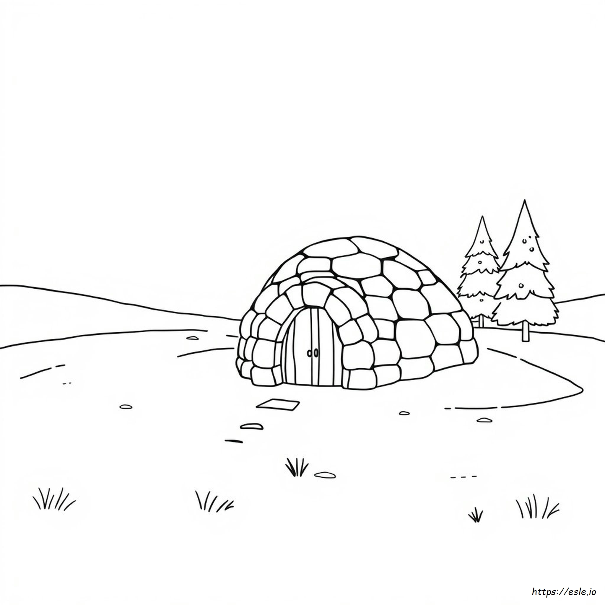 Coloring Picture Of Igloo