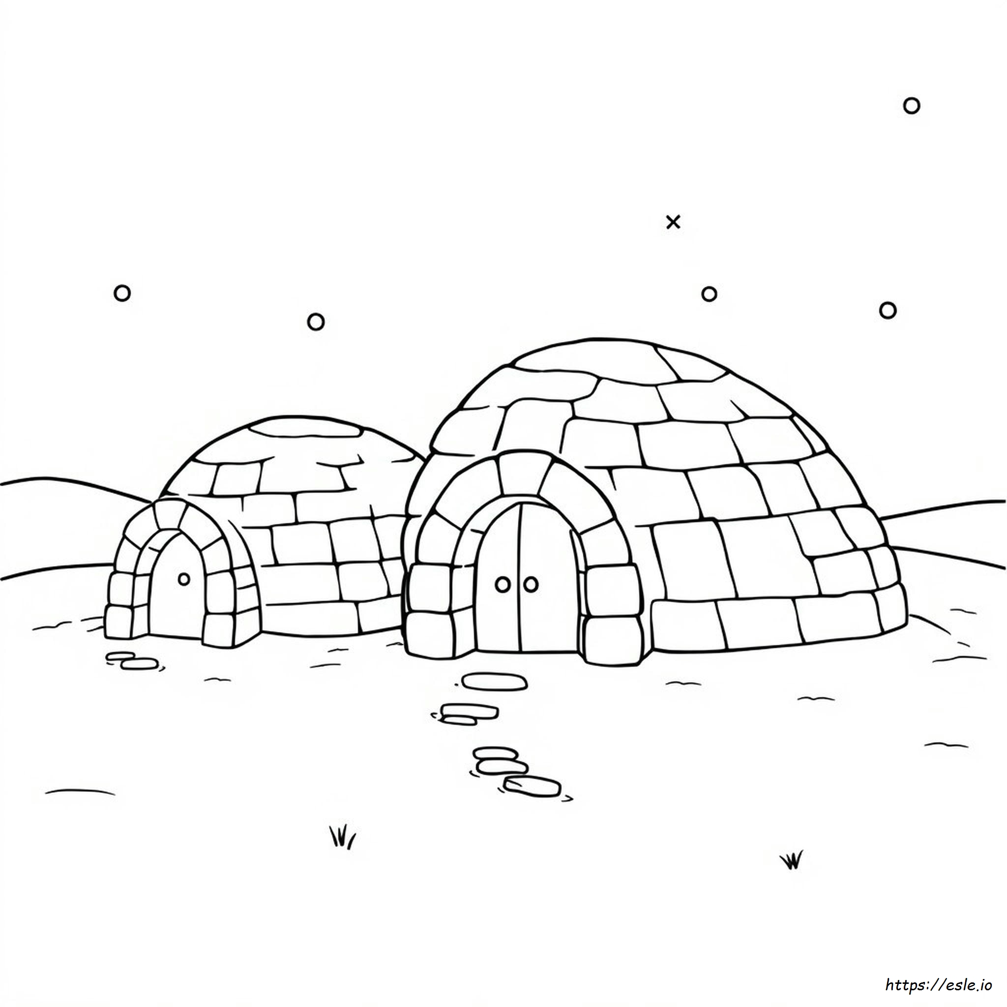 Igloo Da Colorare E Stampare Gratis