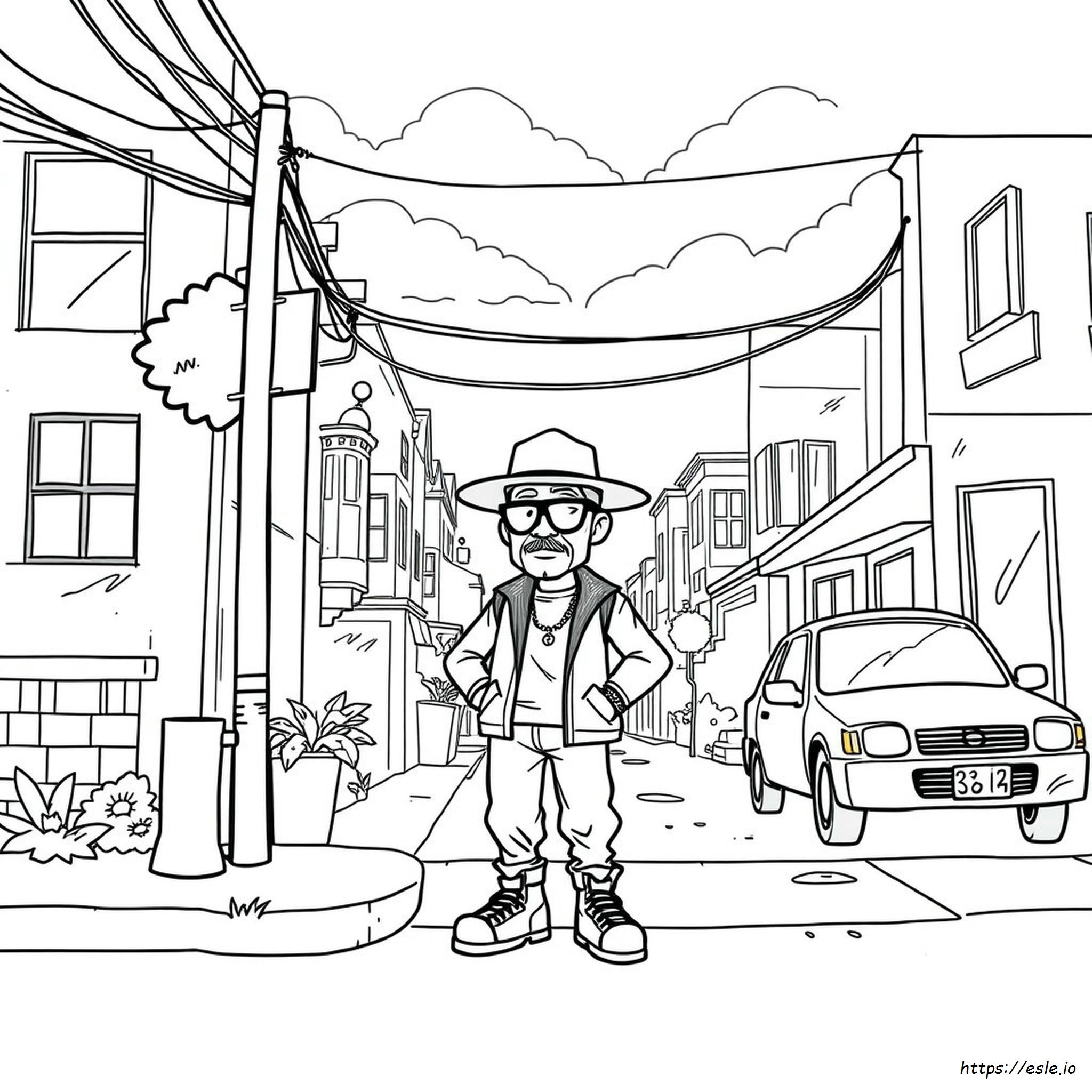 Páginas Para Colorear De Gangsta Boondocks