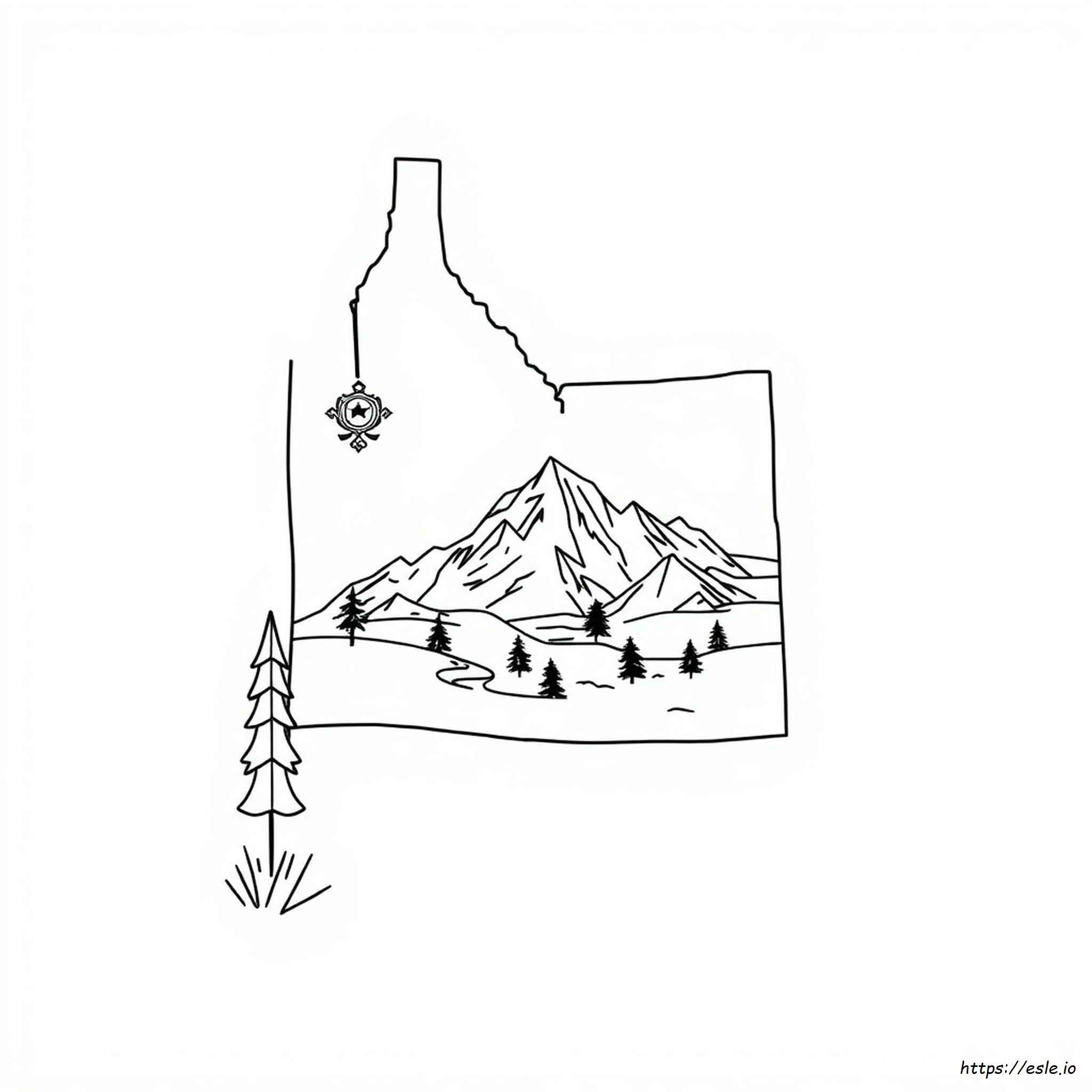 Idaho State Coloring Page