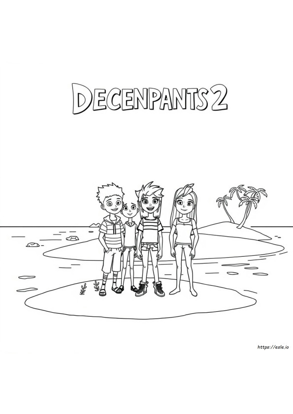 Halaman Mewarnai Descendants 2 Dapat Dicetak Gratis