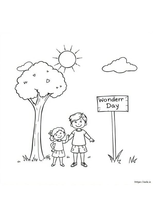 Día Maravilloso: Dibujos Para Colorear