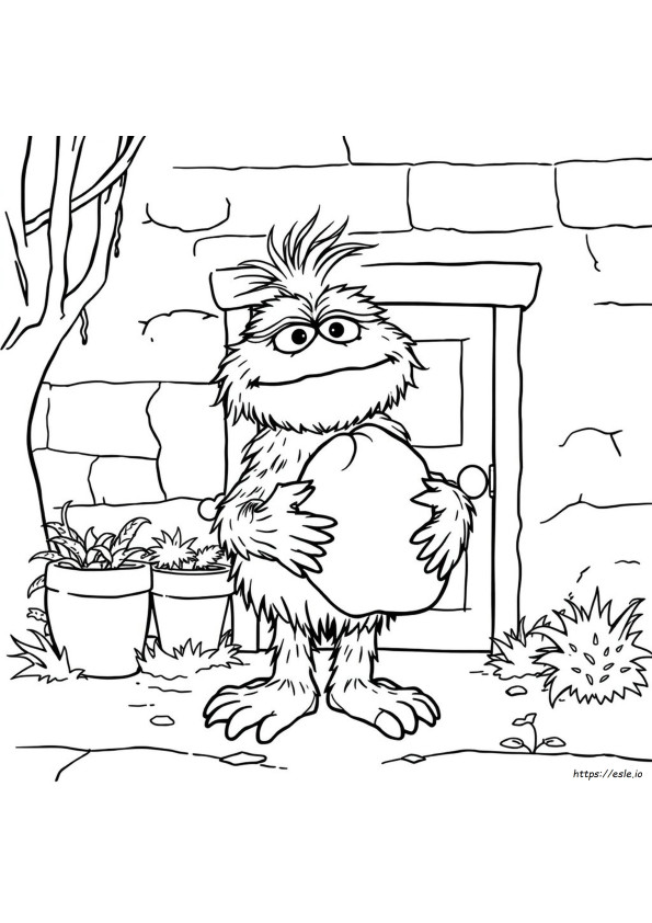Printable Oscar The Grouch Coloring Page