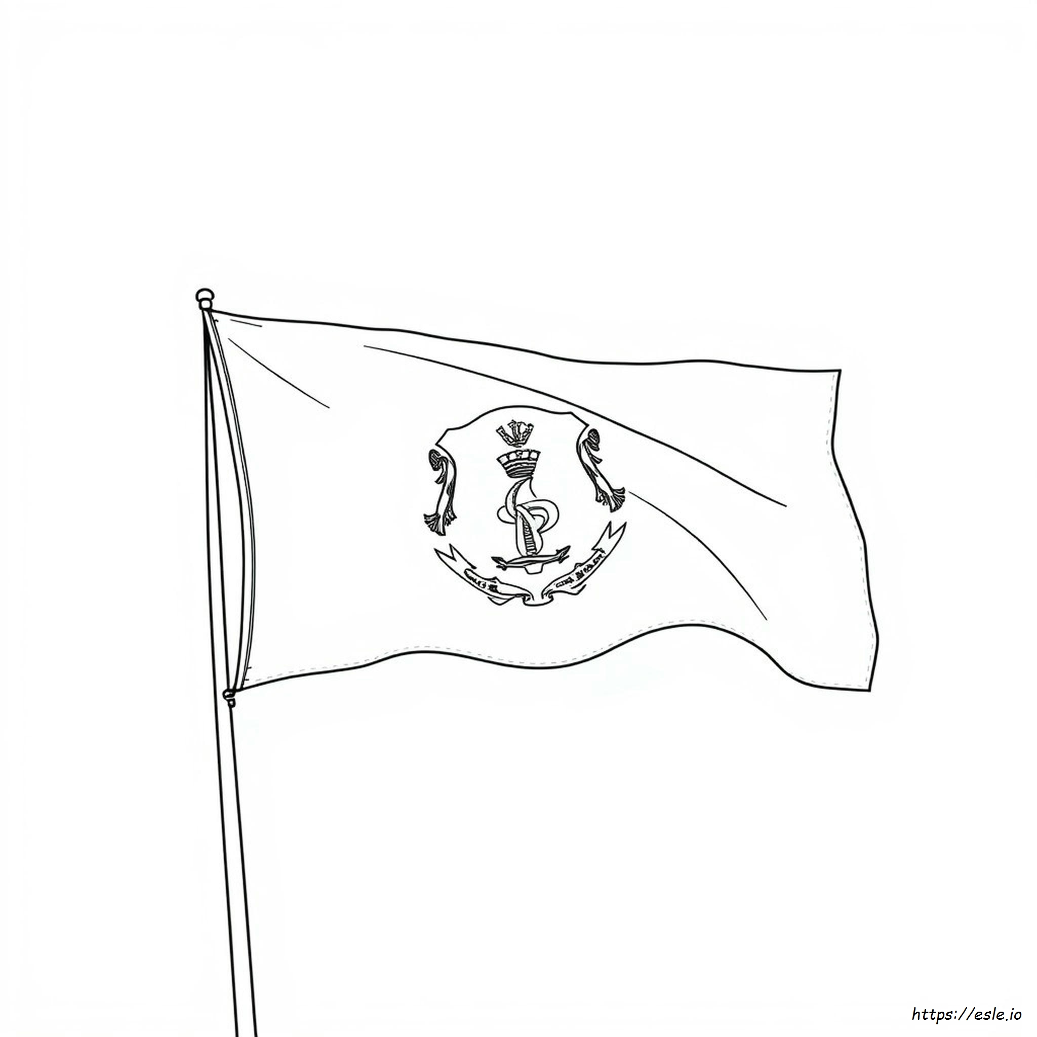 Bandiera Dello Stato Della Virginia Da Colorare