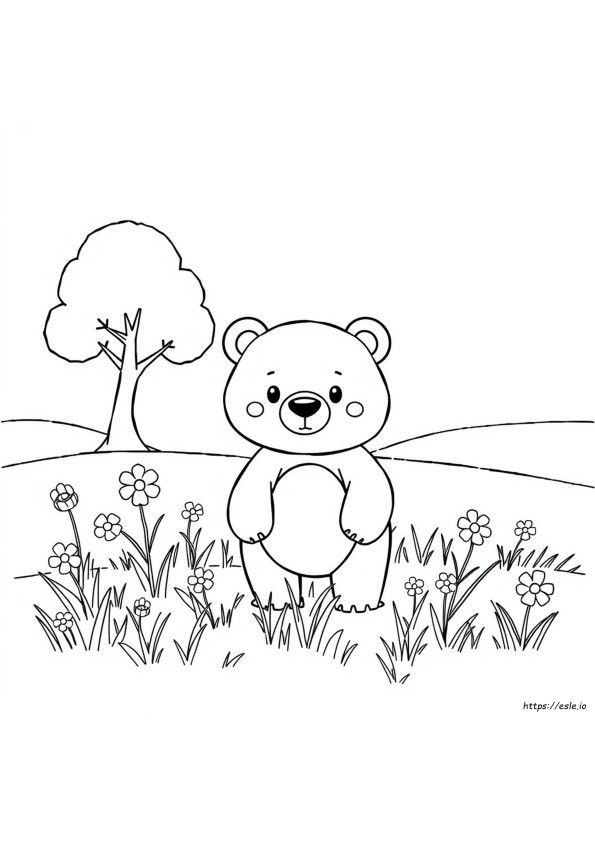 Gambar Mewarnai Beruang Lucu Yang Dapat Dicetak