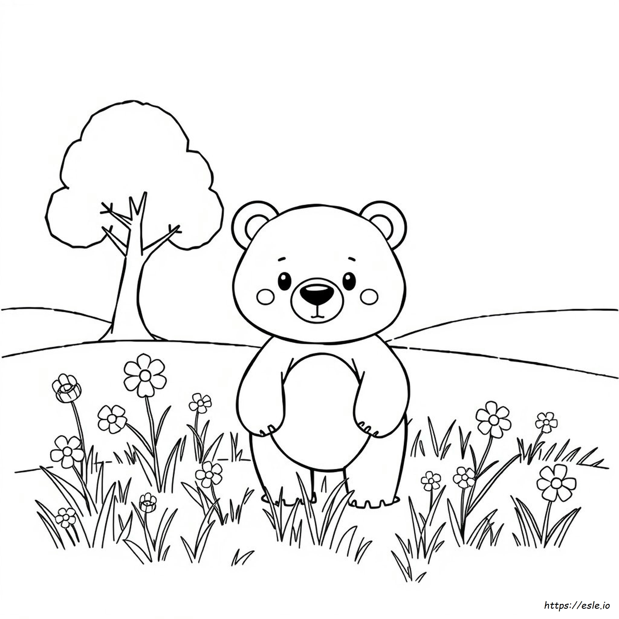 Printable Cute Bear Coloring Pages