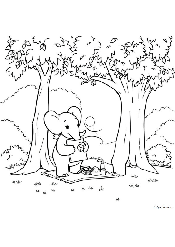 Gambar Mewarnai Babar