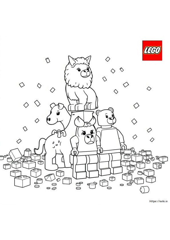 Lego Animal Coloring Pages