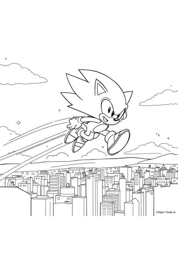 Gambar Mewarnai Super Sonic