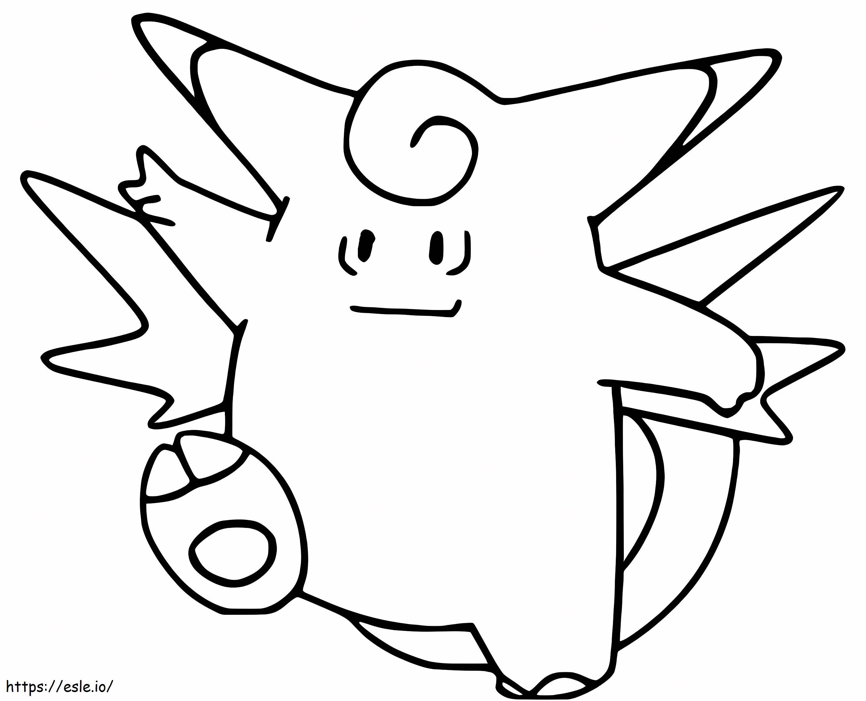 Clefable Pokemon coloring page