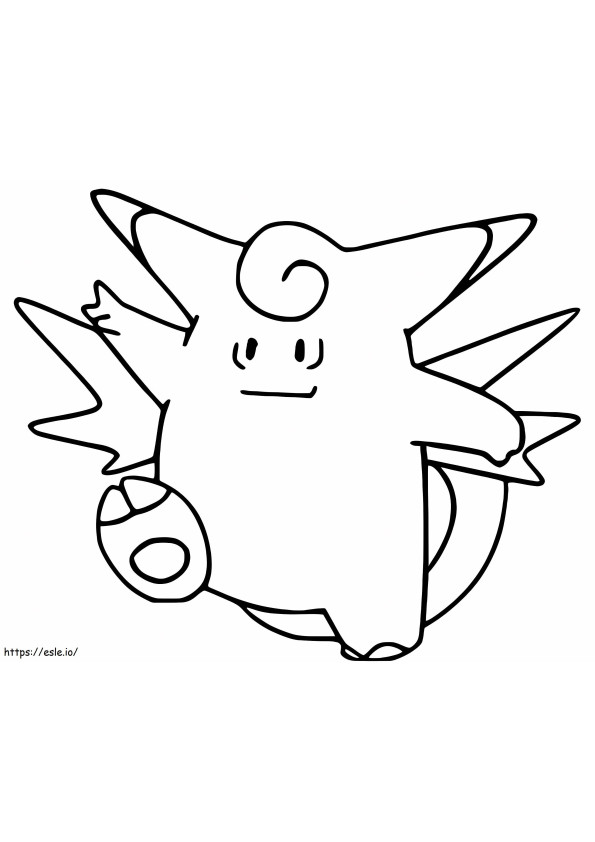 Coloriage Pokémon Clefable à imprimer dessin
