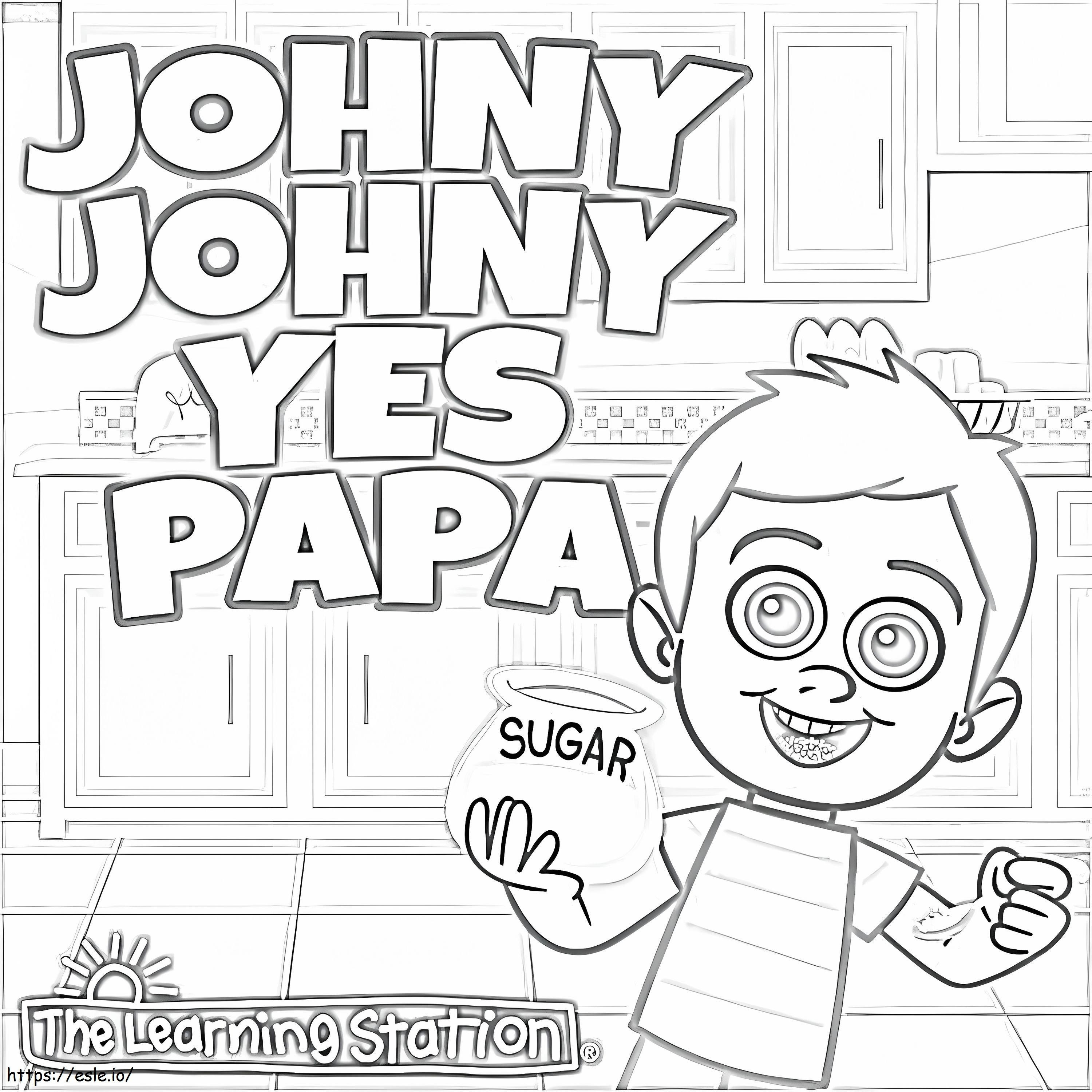 Johny Johny Yes Papa 3 coloring page