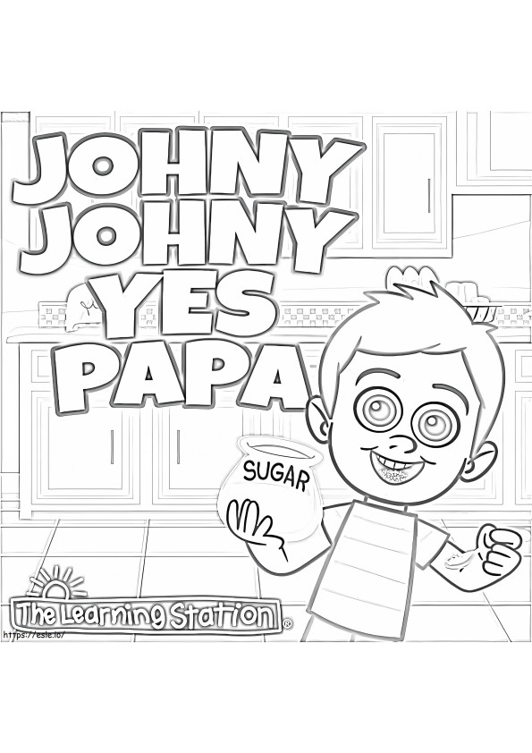Johny Johny Yes Papa 3 coloring page