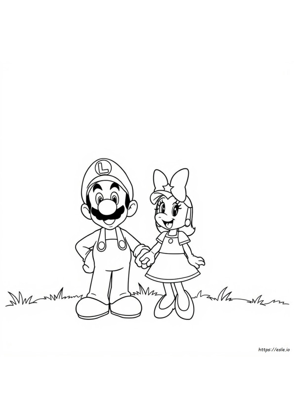 Luigi Și Daisy De Colorat