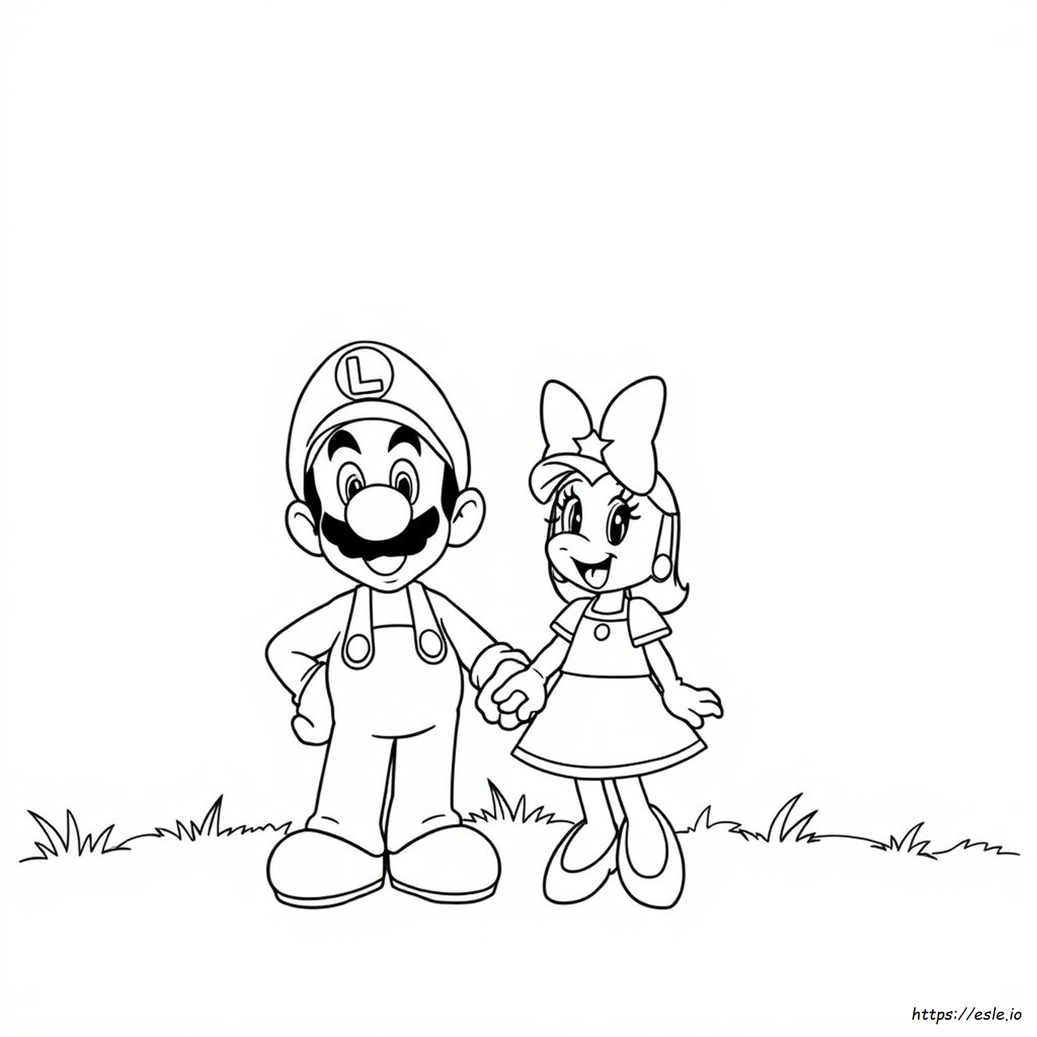 Luigi And Daisy Coloring Pages
