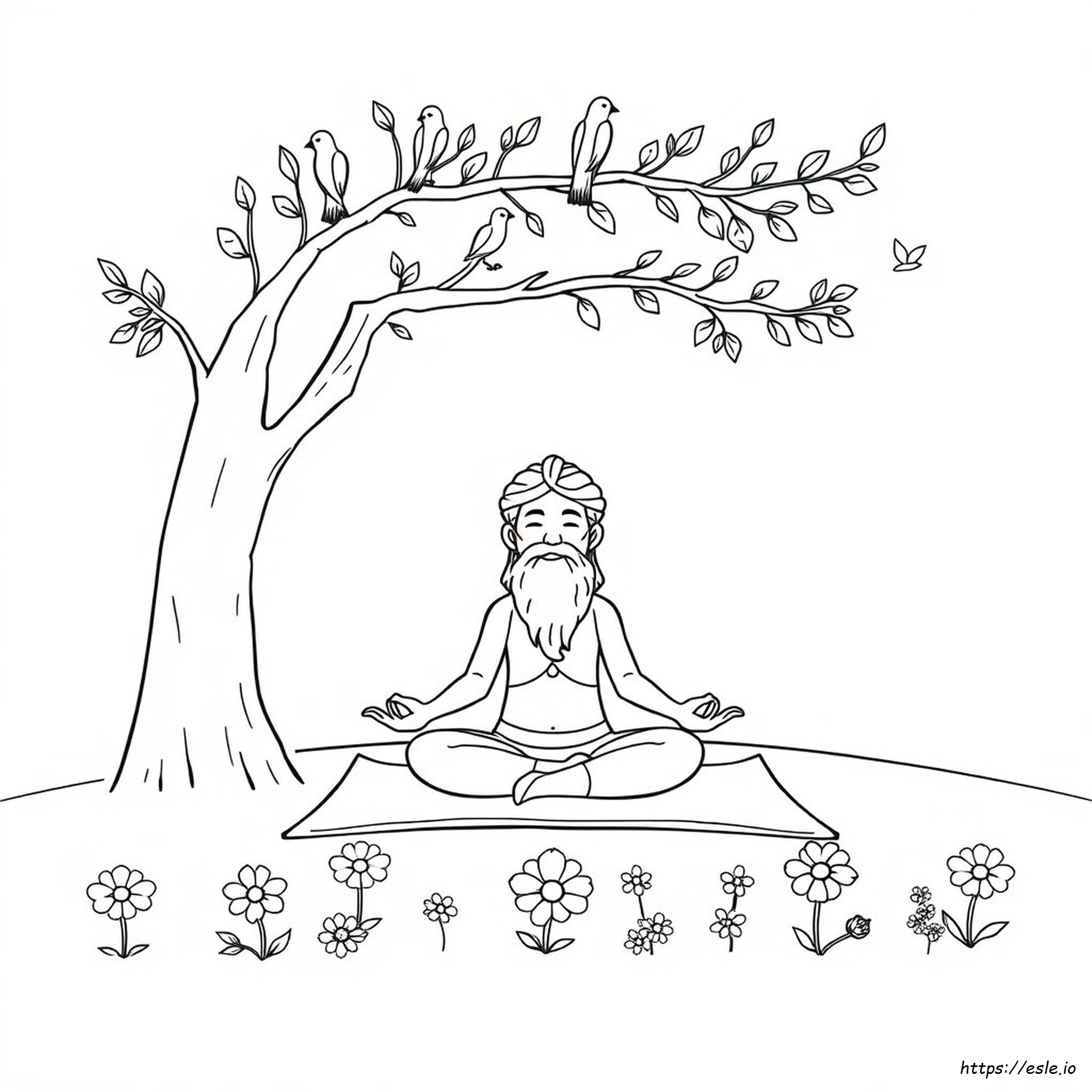 Yoga Coloring Pages For Adults