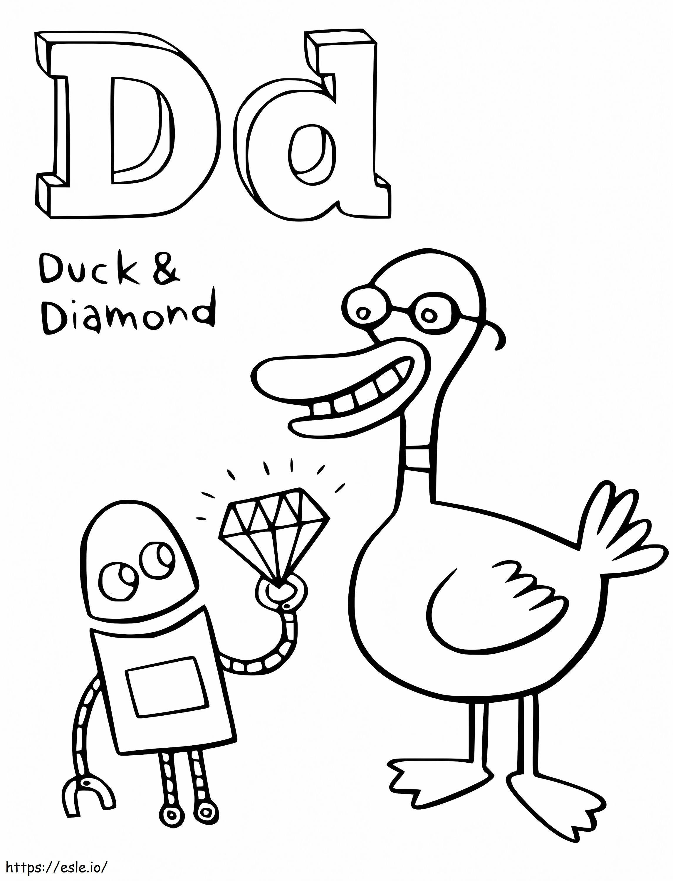 StoryBots Letter D coloring page