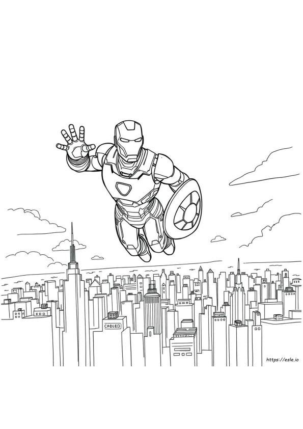 Iron Man Schets Om In Te Kleuren