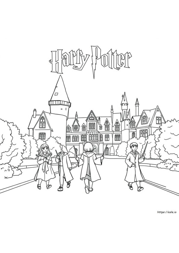 Harry Potter Mewarnai Gambar Dapat Dicetak Gratis