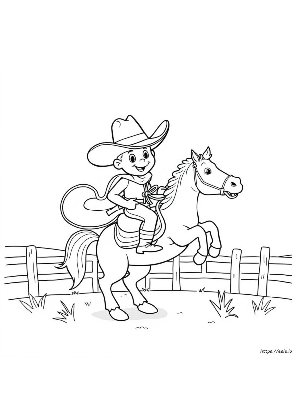 Ilmainen Tulostettava Cowboy-Hattu Värityskuva