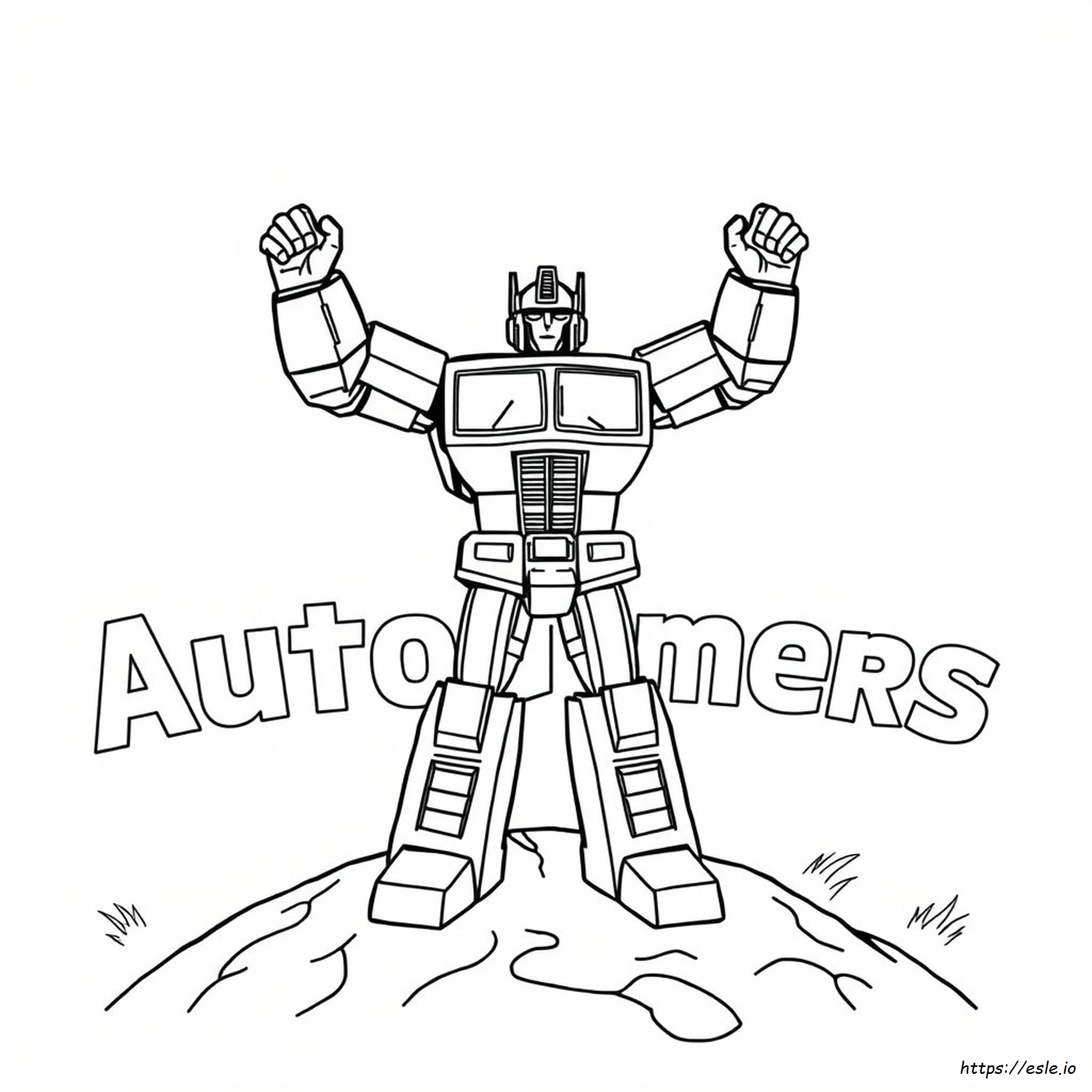 Einfaches Optimus Prime Ausmalbild