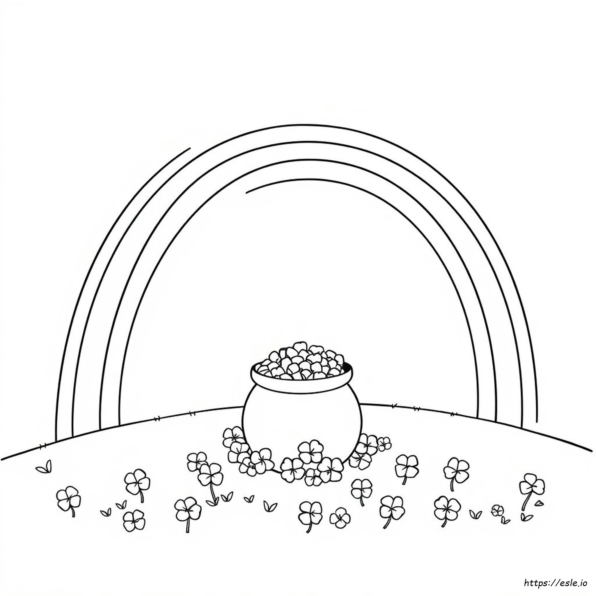 Rainbow Pot Of Gold Coloring
