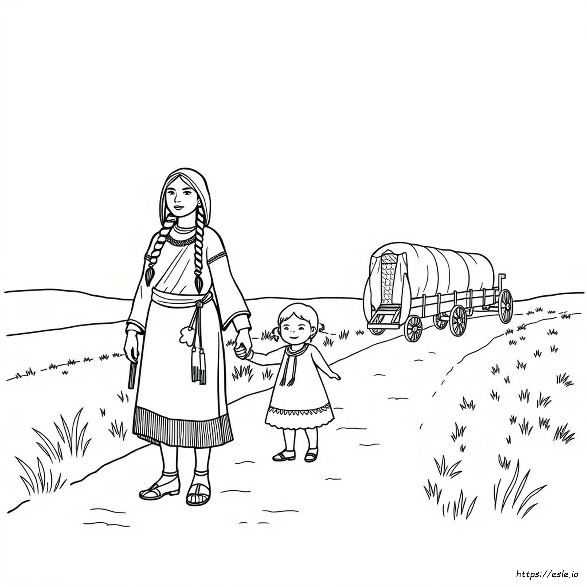 Coloring Page Of Sacagawea