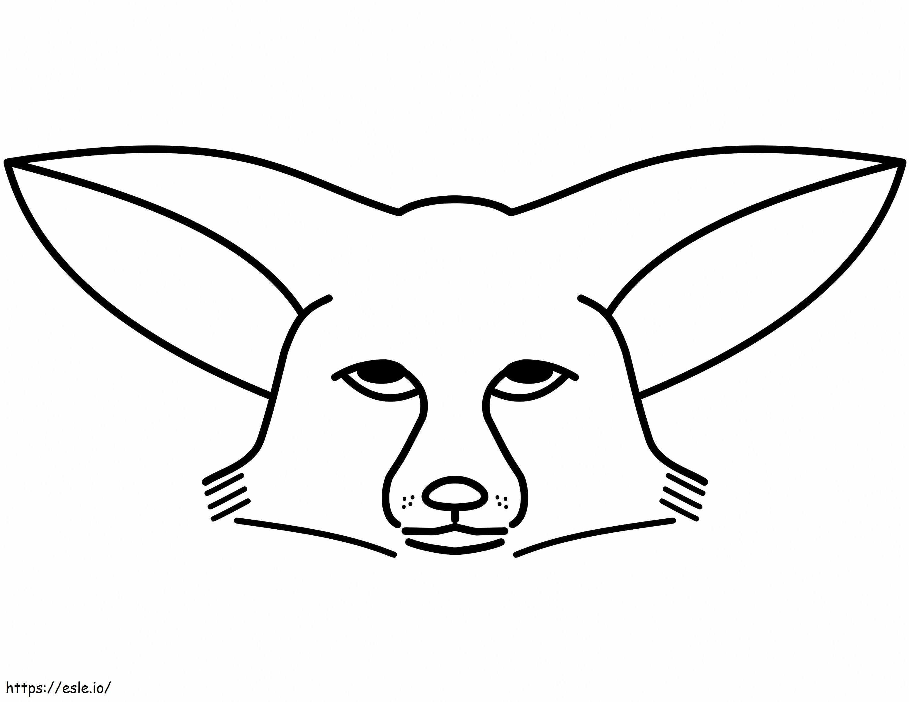Fennec Fox Face coloring page