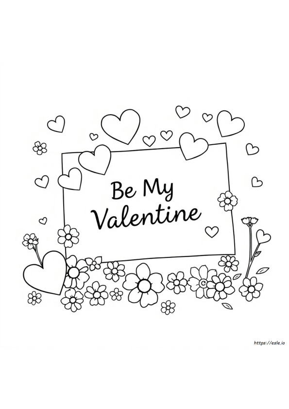 Gambar Mewarnai Hari Valentine Dapat Dicetak Gratis
