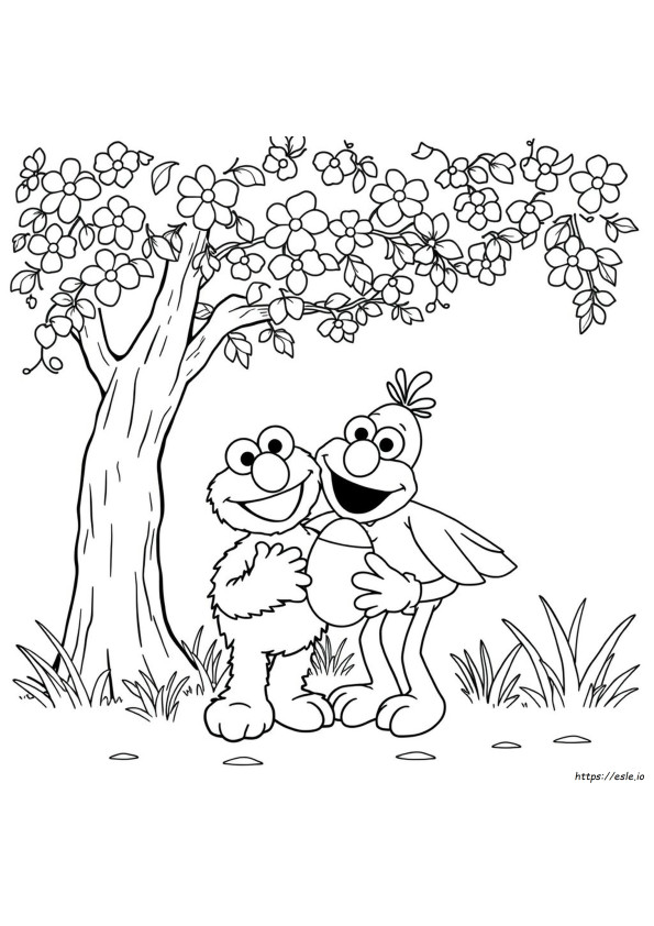 Sesame Street Easter Coloring Pages